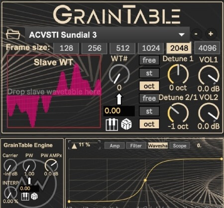 Altar of Wisdom GrainTable M4L Virus Grain Mode Recreation Synth Presets